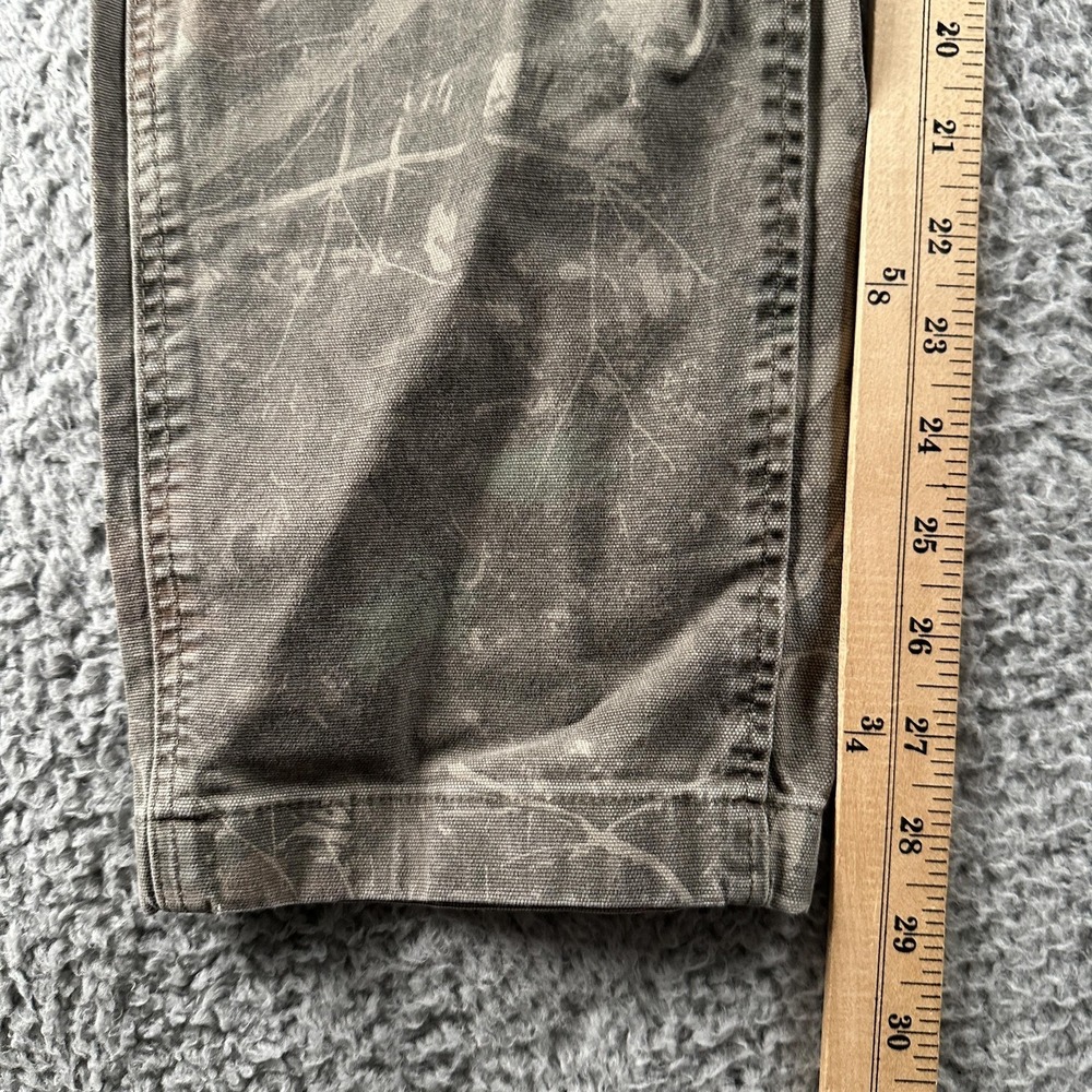Abercrombie & Fitch Cargo Pants Mens 34(33 Fits)x32 Green Camo Loose Workwear - Picture 8 of 13